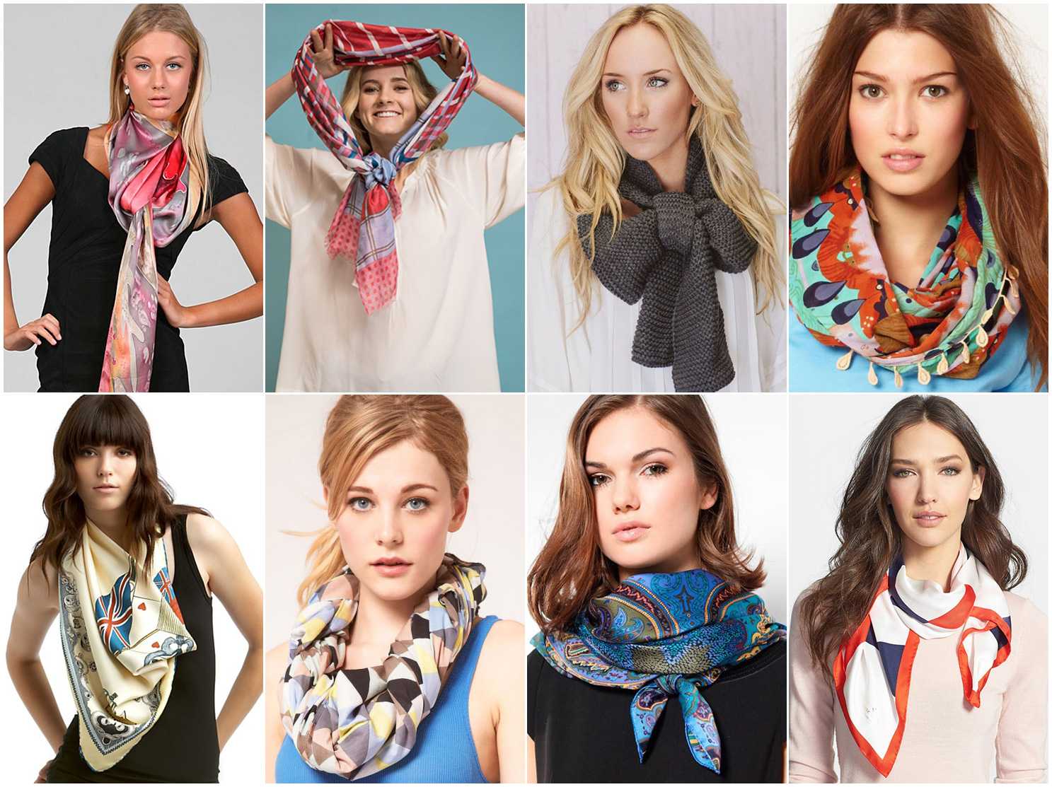 Как красиво завязать шарф на шее разными способами (33 фото)