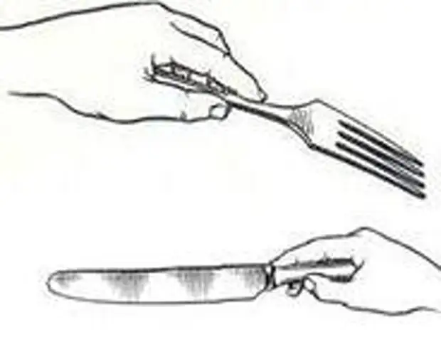 Как держать нож и вилку по этикету