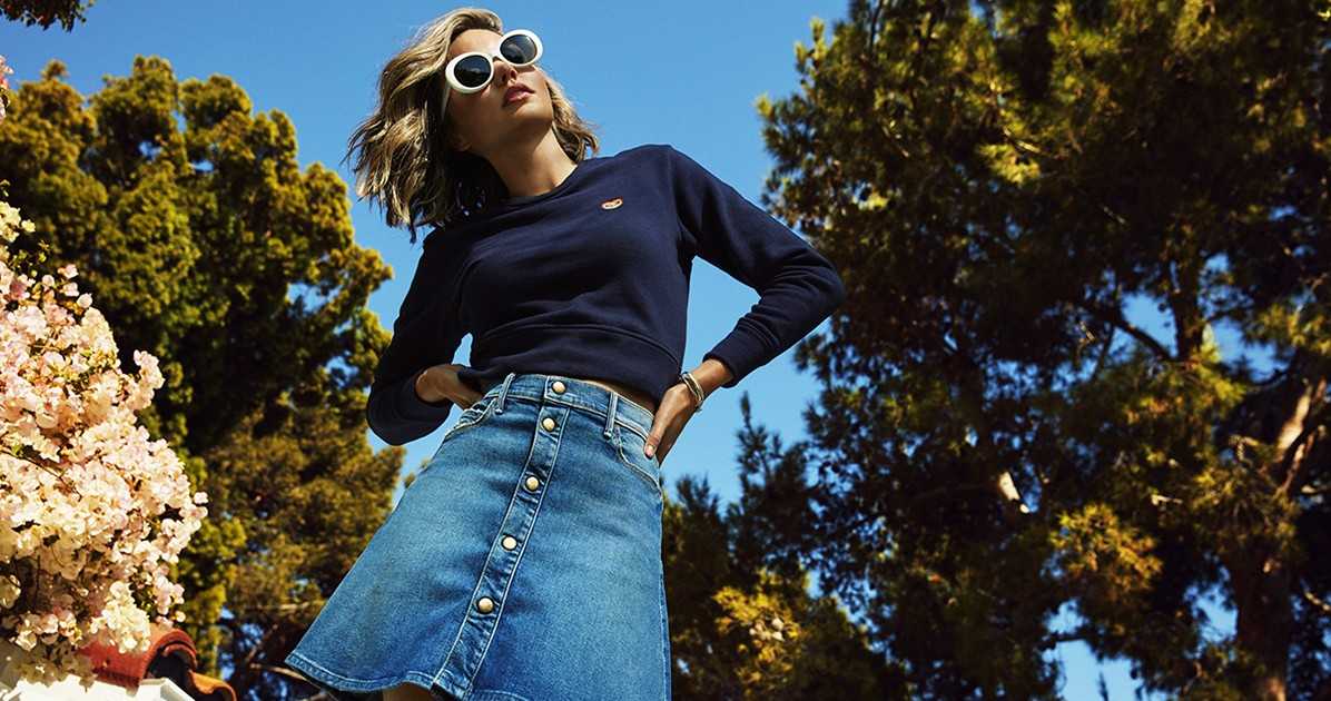 Джинсовая юбка: 57 фото примеров идеальных сочетаний изысканного стиля