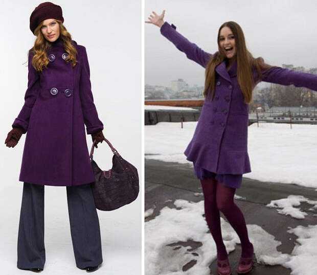 С чем носить фиолетовое платье - 15 модных образов с фото
