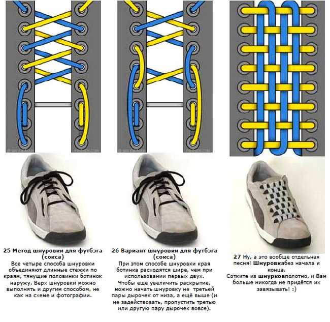 Как завязать красиво шнурки на кроссовках 4 дырки пошаговая инструкция с фото