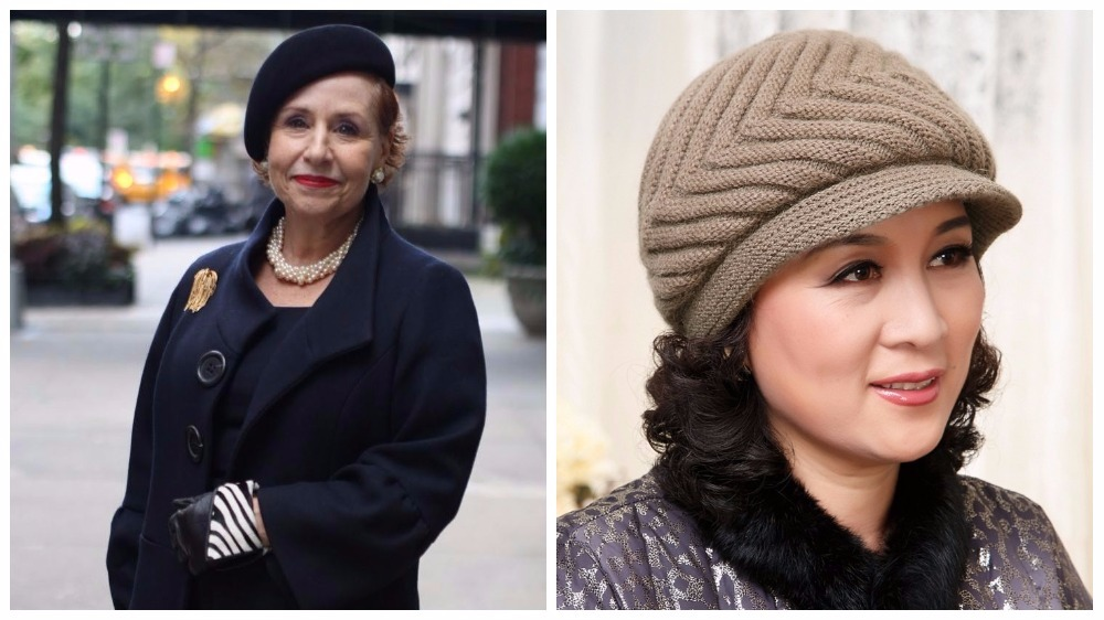 Вязаные шапки для круглого лица женщин 50 лет