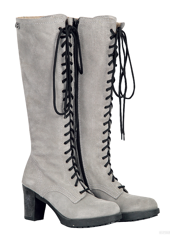 Сапоги на шнуровке имеют много модных воплощений  Какие существуют женские модели обуви со шнуровкой Чем отличаются сапоги на шнурках спереди от моделей со шнуровкой сзади С чем носить зимние и демисезонные сапожки