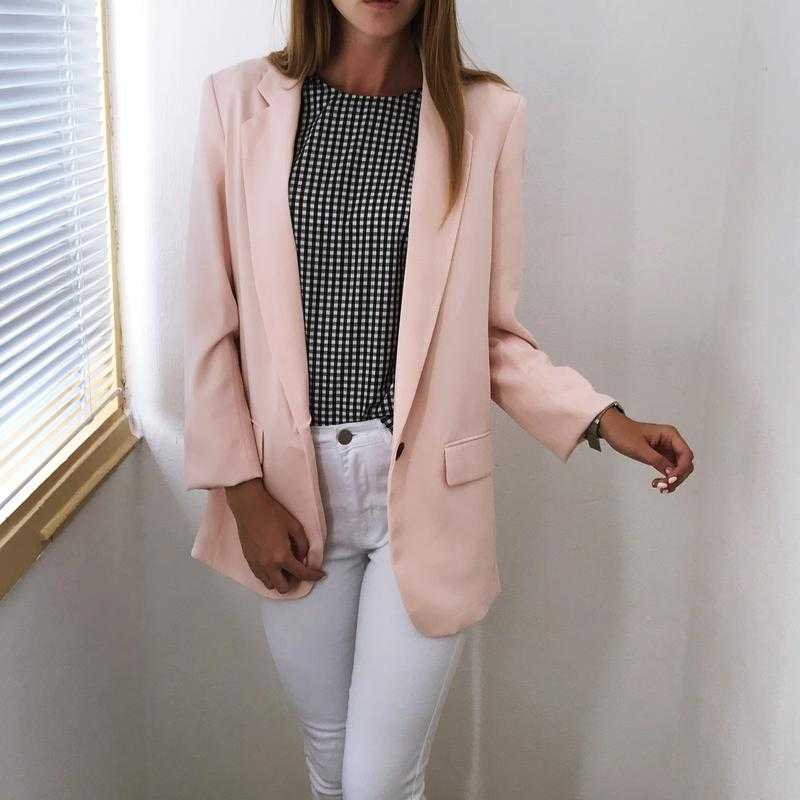 С чем носить женский розовый пиджак – светло, нежно, бледно, темно розовый пиджак
