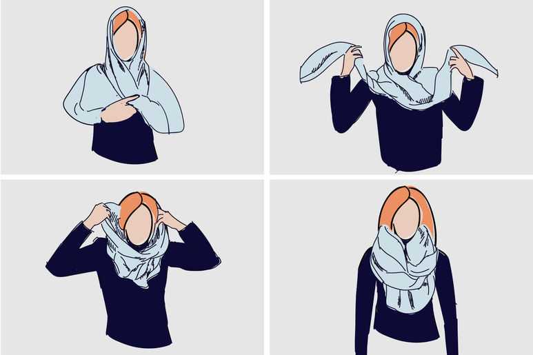 Как красиво завязать шарф на шее и голове разными способами