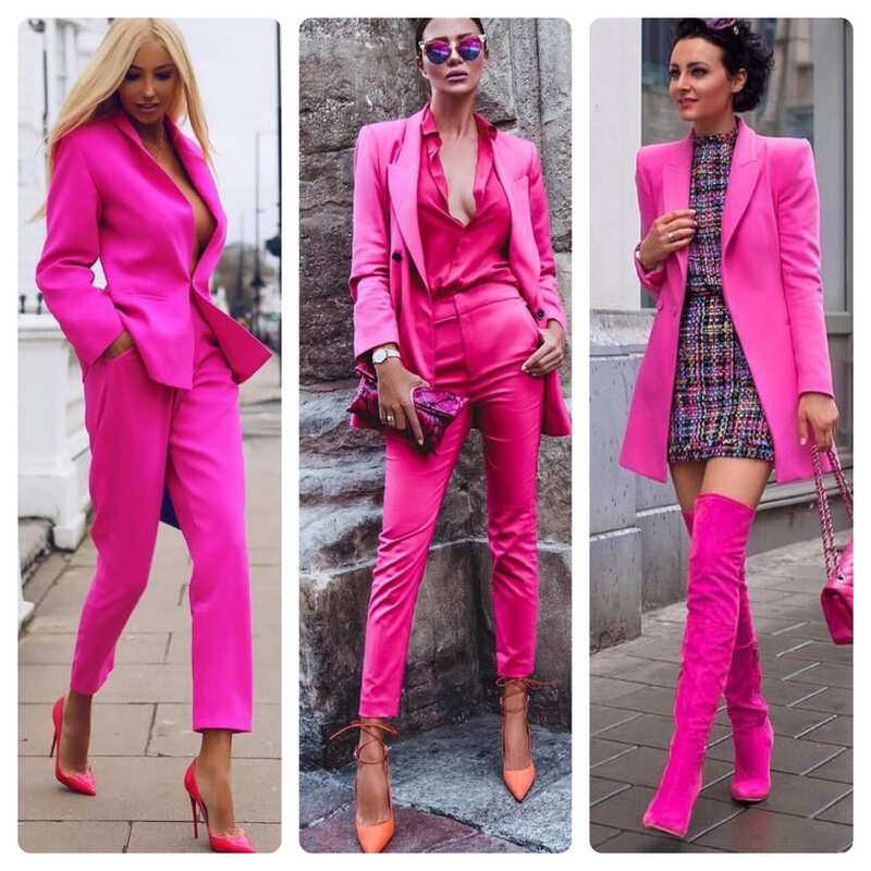Розовый пиджак поможет создать эффектный образ Поскольку цвет непростой, надо внимательно отнестись к вещам, с которыми его носить С чем сочетать светло-розовый или пиджак цвета фуксии, что стоит учесть