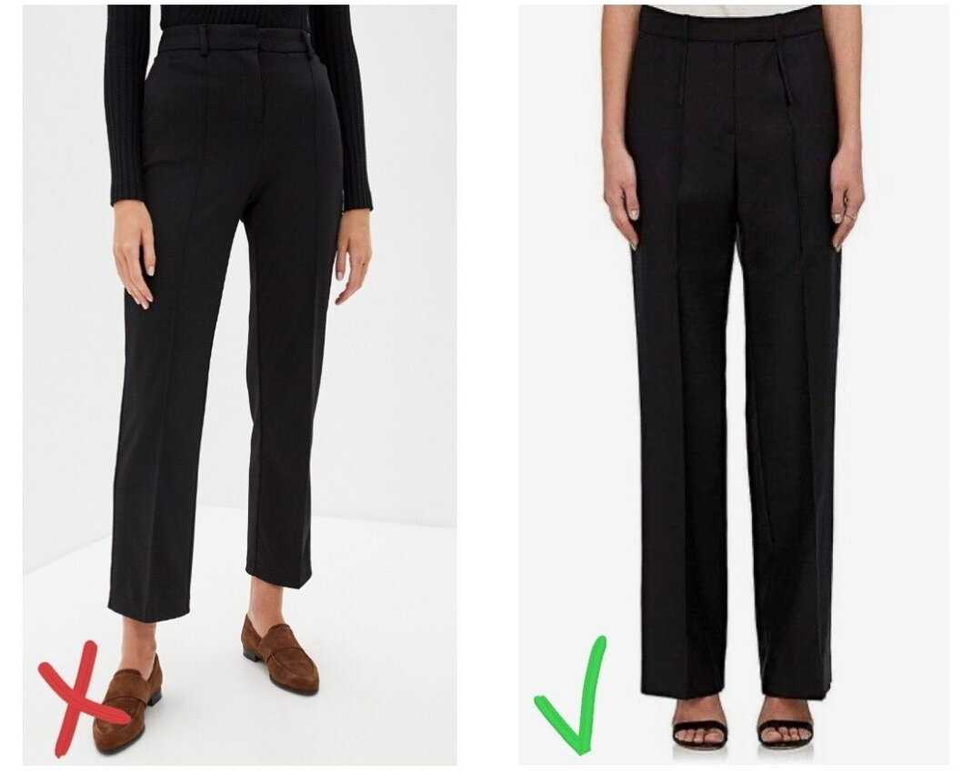 При выборе женских брюки пристальное внимание нужно уделять их длине Какой длина должна быть у брюк по этикету, как ее измерить и подобрать Какие модные тенденции учесть при выборе