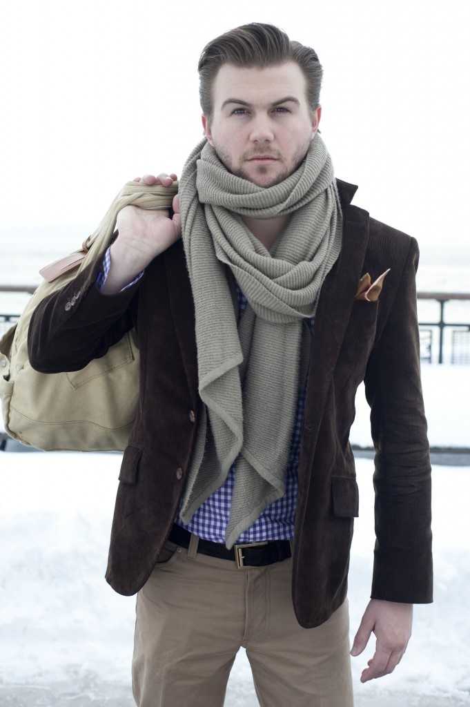 Мужской шарф спицами: схемы с описаниями и фото