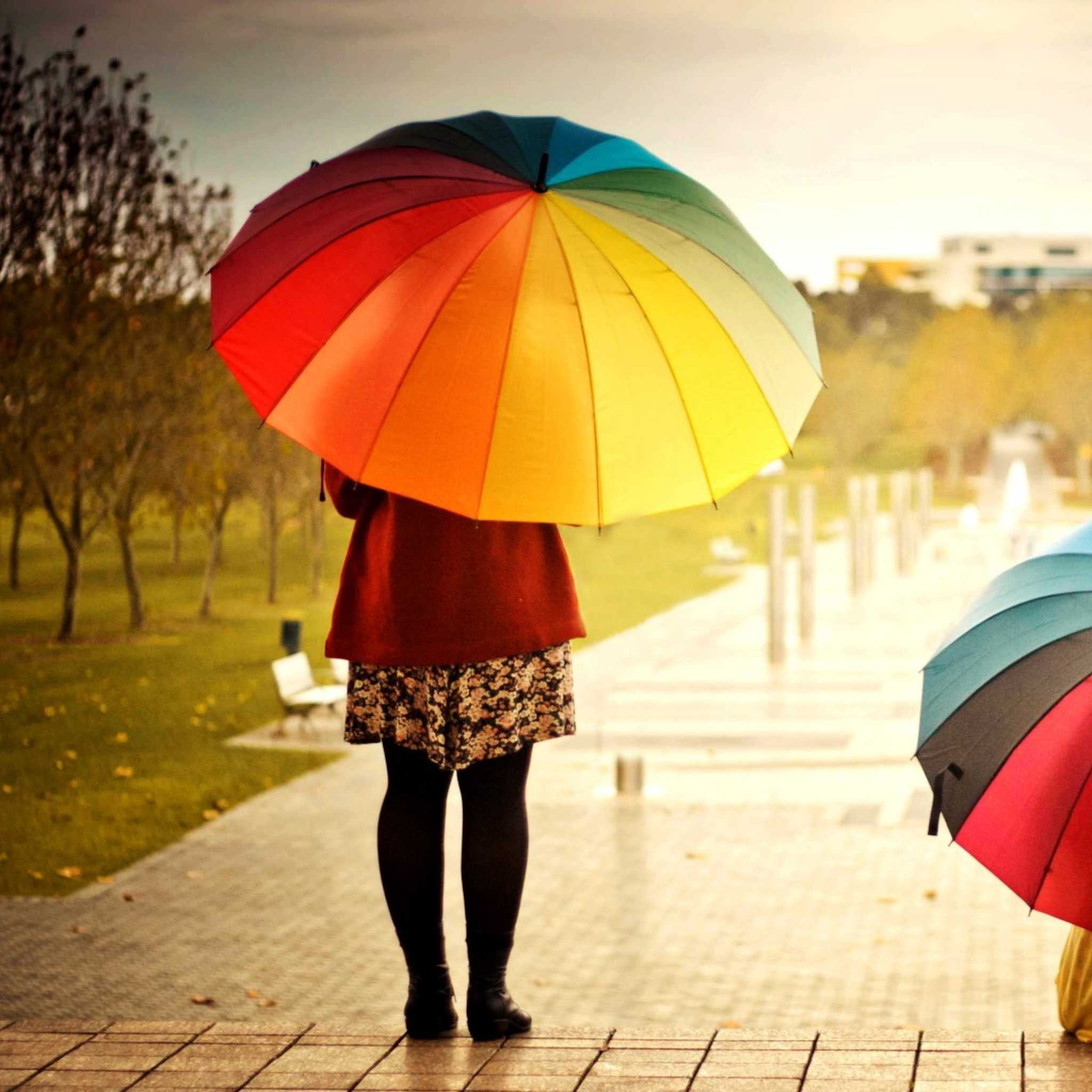 Люди зонтами