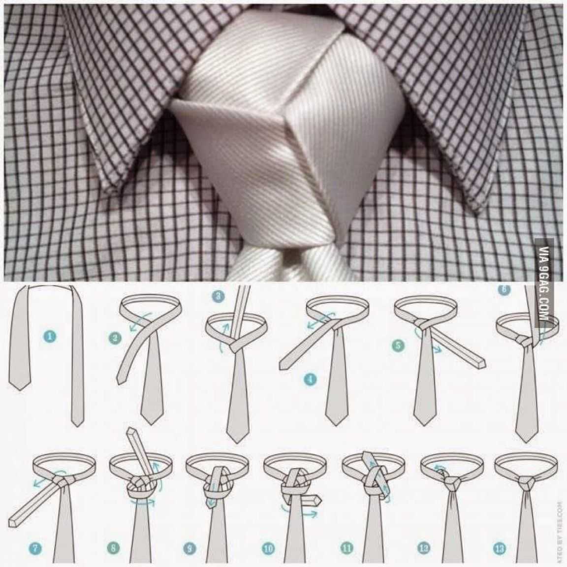 Как завязывать галстук правильно, пошагово с фото