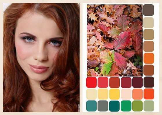 Цветотип осень и его палитра: что подходит в одежде, макияже, оттенках волос?