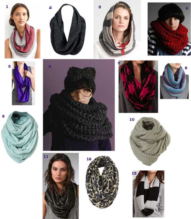 Как носить шарф-снуд на голове: фото, видео и описание