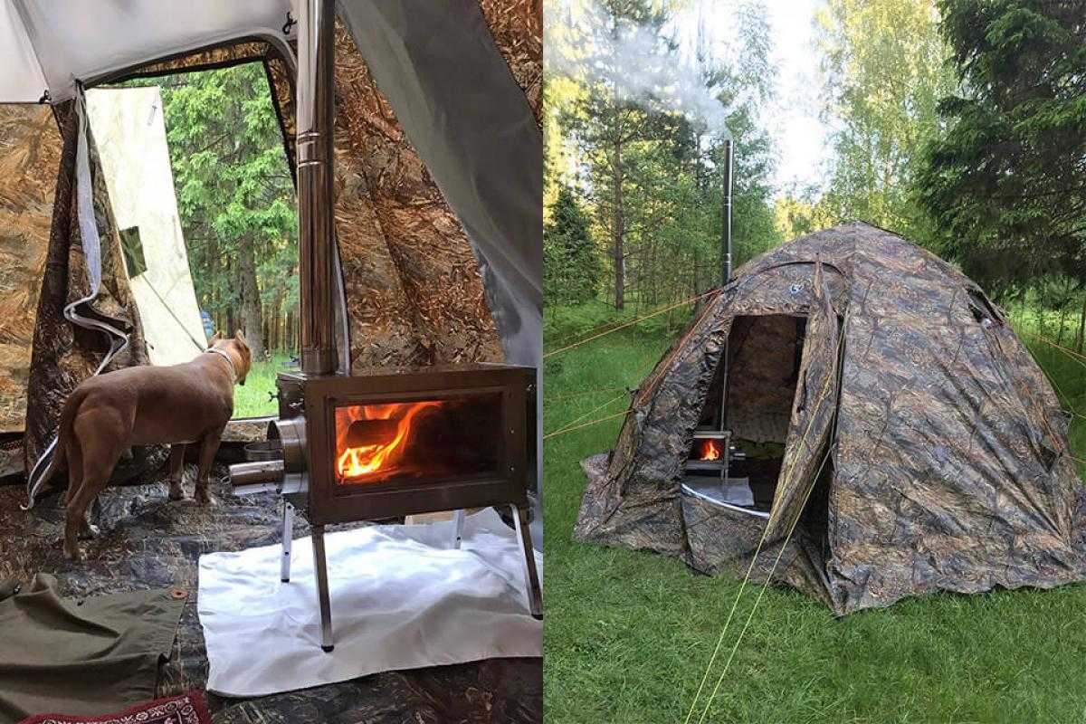 Зимние палатки с печкой или отдельная печка для палатки