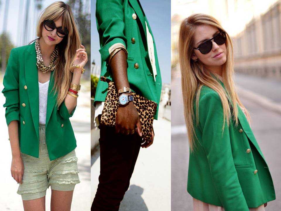 Удачные комбинации красного и зелёного цвета в одежде