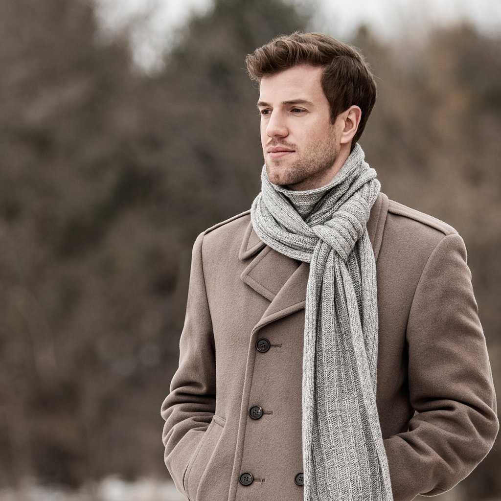 Мужской шарф своими руками: как связать снуд для мужчины спицами, схема и описание