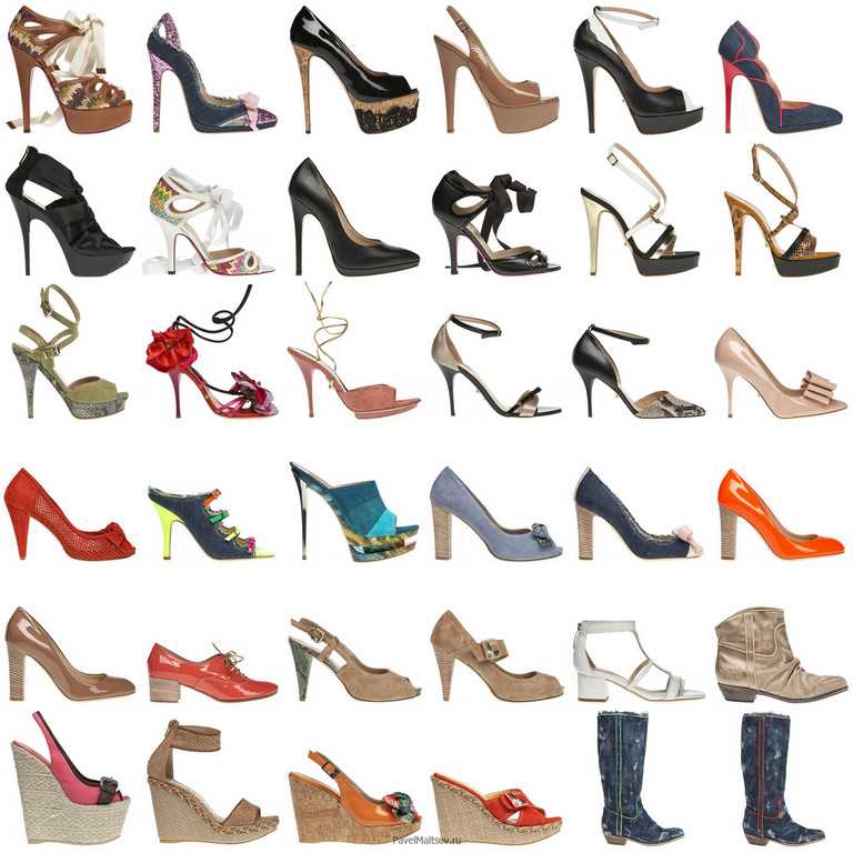 Виды женских туфель на каблуке названия