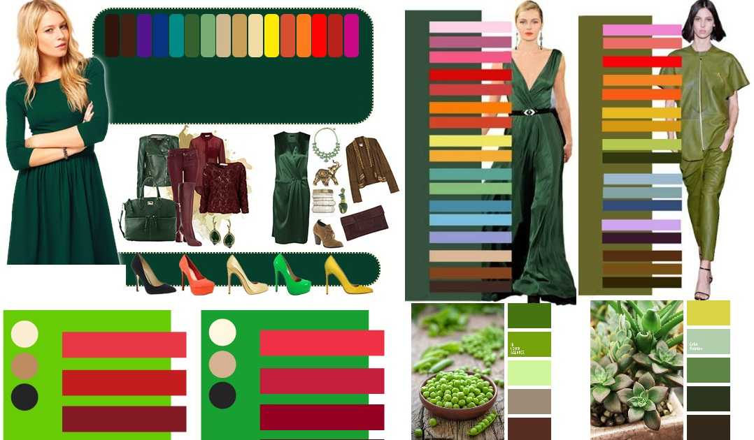 С чем сочетается зеленый цвет в одежде, как составить гардероб